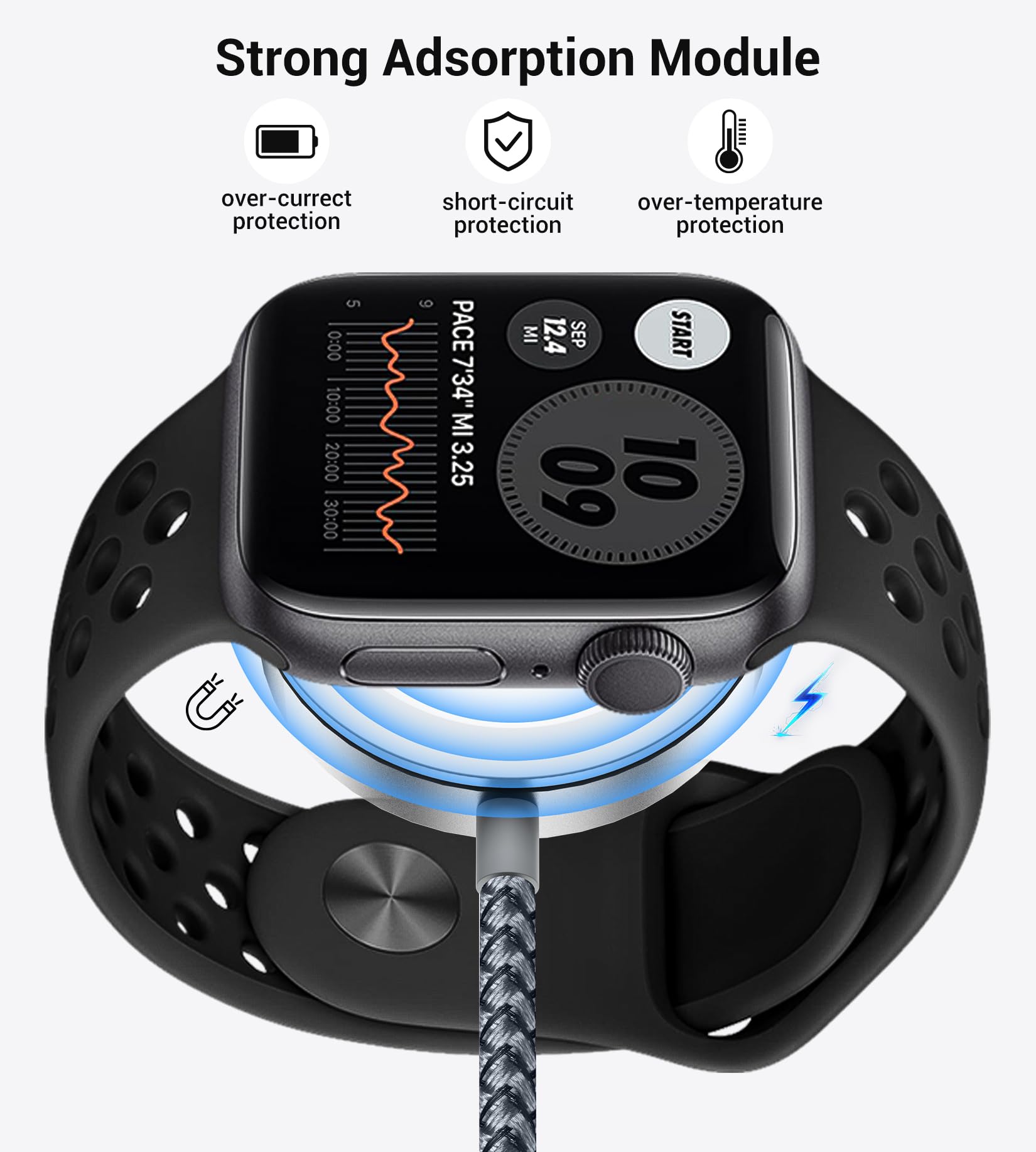 Temdan for Travel Vacation Essentials,3 in 2 USB C Cable for Apple Watch Charger/iPhone 17 Charger/Lightning,Multi Charging Cable Cord,Camping Essentials,Portable Designed for iWatch &iPhone 16-12-5FT