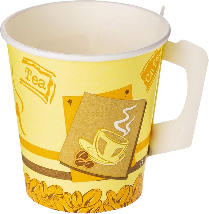 Hotpack Disposable Paper Cups with Handle 7Oz 50Pcs Amazon.ae