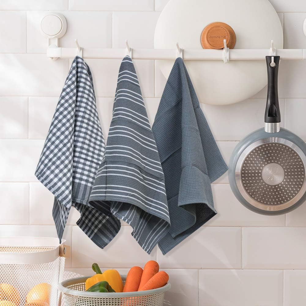 Rofesi No-Slip Placemats, 100% Cotton Dining Table Place Mats Kitchen Table Mats 3 Pack, Heat Resistant Cotton Woven Placemat for Kitchen Dining Table Decoration (Grey, 24x16 inches): Home & Kitchen