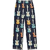 IHCVHQX Pajama Pants Retro Electric Guitars Pajama Jogger Sleep Pants Lounge Bottoms S