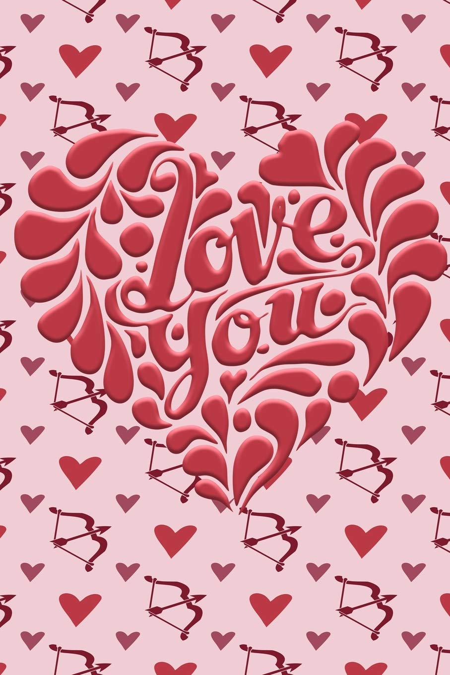 Love You Emotional Feelings Loving Heart Pretty Pink Bow Arrows