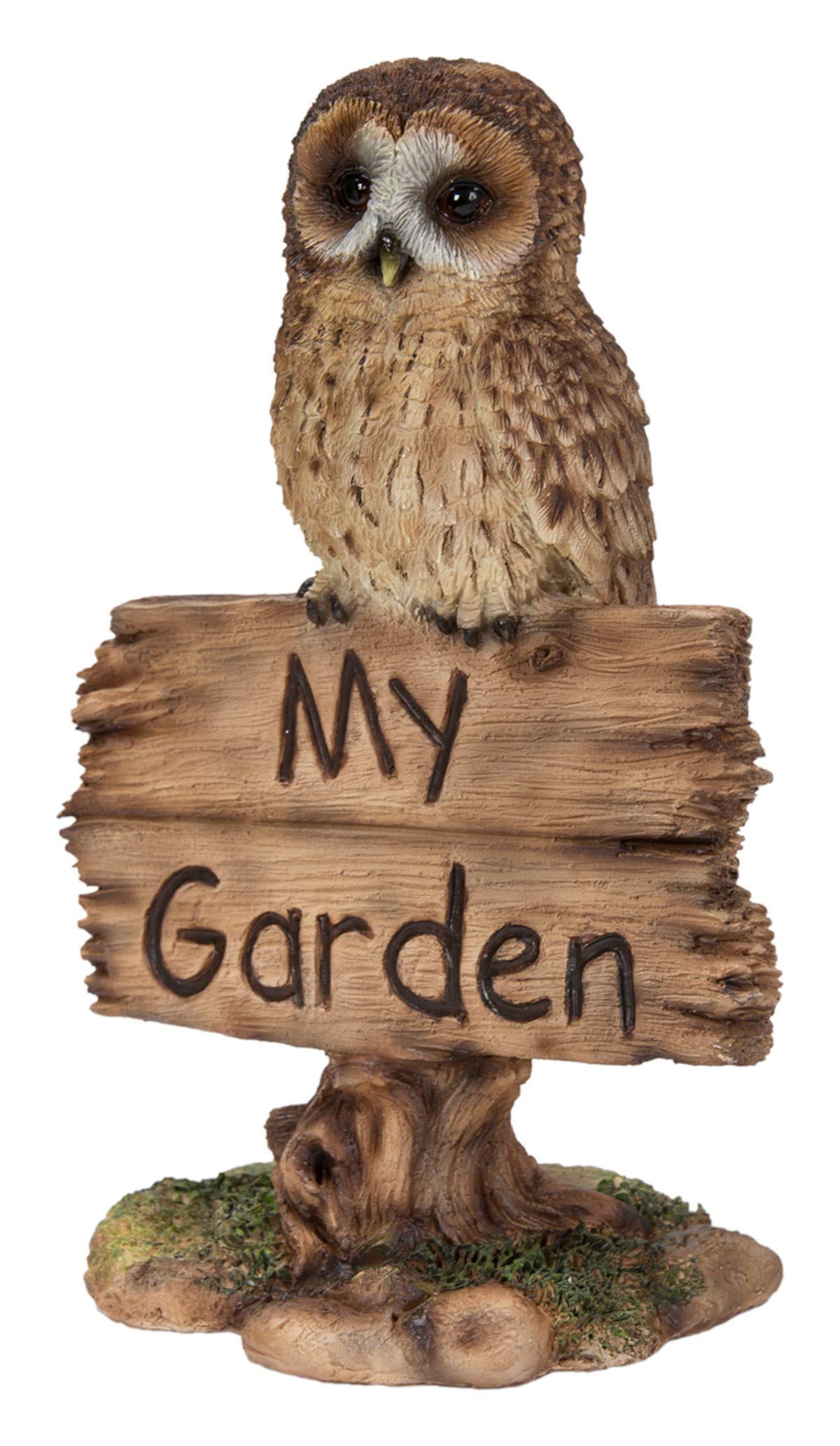 Vivid Arts My Garden Sign Tawny Owl | Resin Home or Garden Decoration | MG-TWNY-F