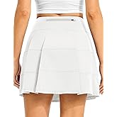 TBMPOY Womens Tennis Skirt Pleated Athletic Skirts with Pockets Shorts High Waisted Golf Skort for Workout Pickleball