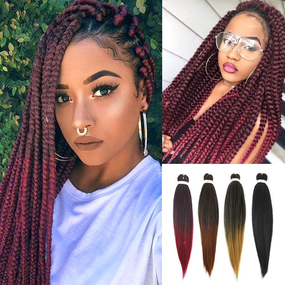 Buy Pre Stretched Braiding Hair Hot Water Setting Braids EZ Braiding