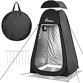 Wolfwise Pop Up Changing Tent Pro for Camping, Portable Shower Tents with Removable Floor & Rain Fly, Outdoor Silver Coating 