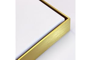 Akfado Floating Frame for 40x40 Canvas Paintings Prints, 1.5” Deep DIY Metal Floater Frame for Portrait Landscape Oil Paintings Art Show Gallery Wall Home Office Living Room Decor (Gold)