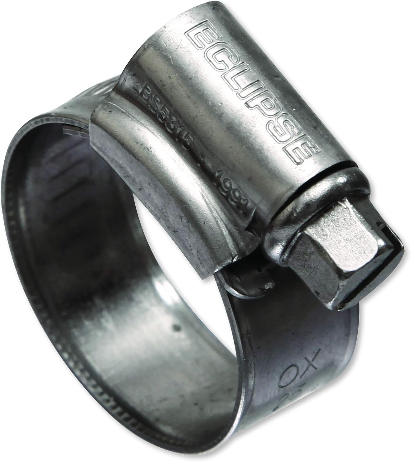 Eclipse Professional Tools ECW4-1 W4 Box of 10 25-35mm (1" - 1 ⅜") 304 Stainless Steel Worm Gear Hose Clamps - Image 3