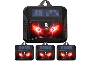 X-PEST Solar Animal Repeller, 2024 Upgraded Predator Nocturnal Animal Repellent, Red Led Light Control Outdoor Deterrent Coyote Raccoon Deer Fox Skunk Squirrel for Garden Yard Farm Chicken Coop