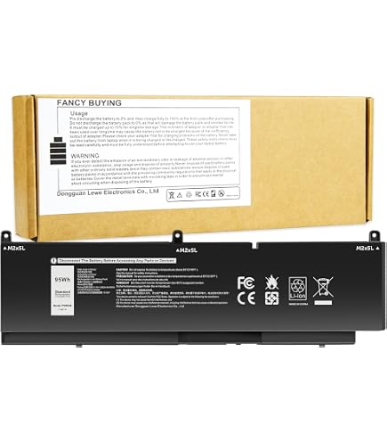 Amazon.com: DELL PKWVM 11.4V 95Wh 6-Cell Notebook Battery For Dell