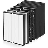 Ecofort 3000 Replacement Filters Compatible with Air Doctor 3000 & 3000M Air Purifiers, Includes 2 Premium Filter, 2 Carbon Filters, 8 Pre-Filters, Comparable to ADF3001, ADF3002, ADF3003