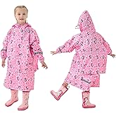 Fewlby Kids Raincoats For Girls Boys Cartoon Toddler Rain Wear Children Waterproof Raincoat Jacket Poncho 4-16 Years
