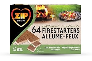 Zip Firestarters 100% Natural Fast & Powerful Odorless 64 Count