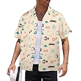HUGLAZY 1950s Atomic Shirts Retro Space Shirts for