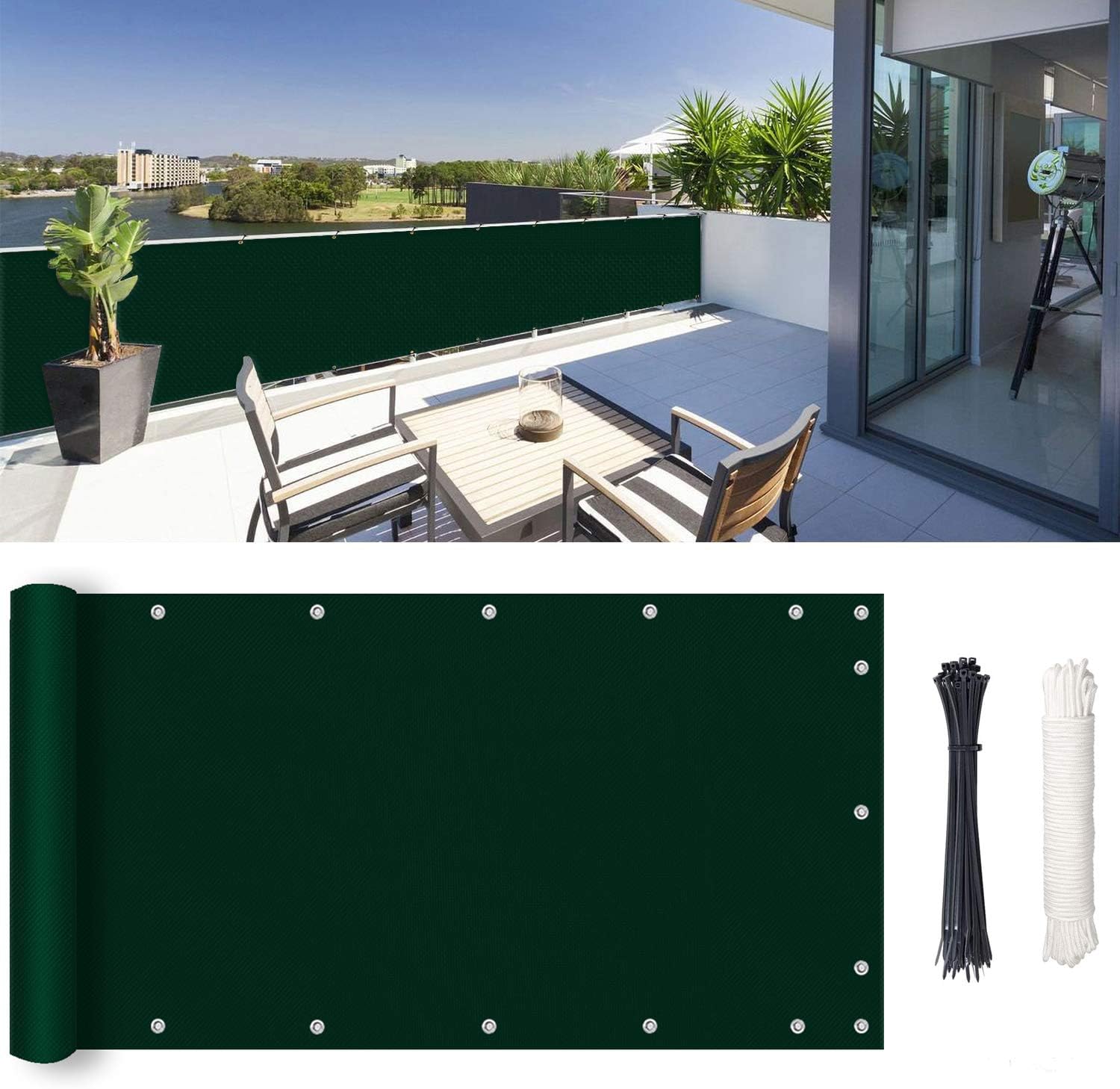 ROBAG Balcony Privacy Shield, Heavy Duty 180 GSM, Commercial Grade 180