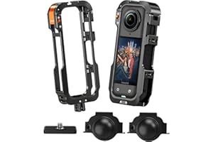 AMAZEAR Metal Protective Case for Insta360 X5 Accessories, Insta 360 X5 Multifunction Utility Frame Stronger Construction Alu