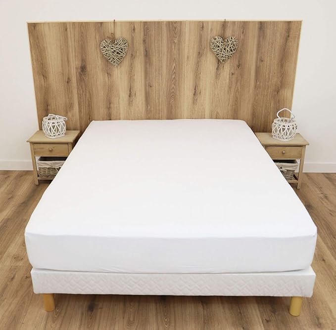 Linandelle Drap Housse Coton Jersey Extensible Blanc ...