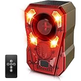Upgraded Solar Motion Sensor Noise Maker, Adjustable Sound Barking Dog, Reduces False Alarms, IP65 Waterproof, 2000mAh Solar Powered Alarm Motion Detecter