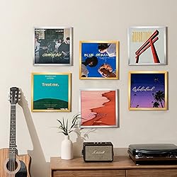 eletecpro 12.5x12.5 Gold Record Frame, Sturdy and