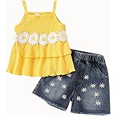 KIDLAGA Toddler Baby Girls Clothes Summer Outfits Fruit Print Bow Camisole Top and Casual Shorts 2-piece Summer Clothing Set