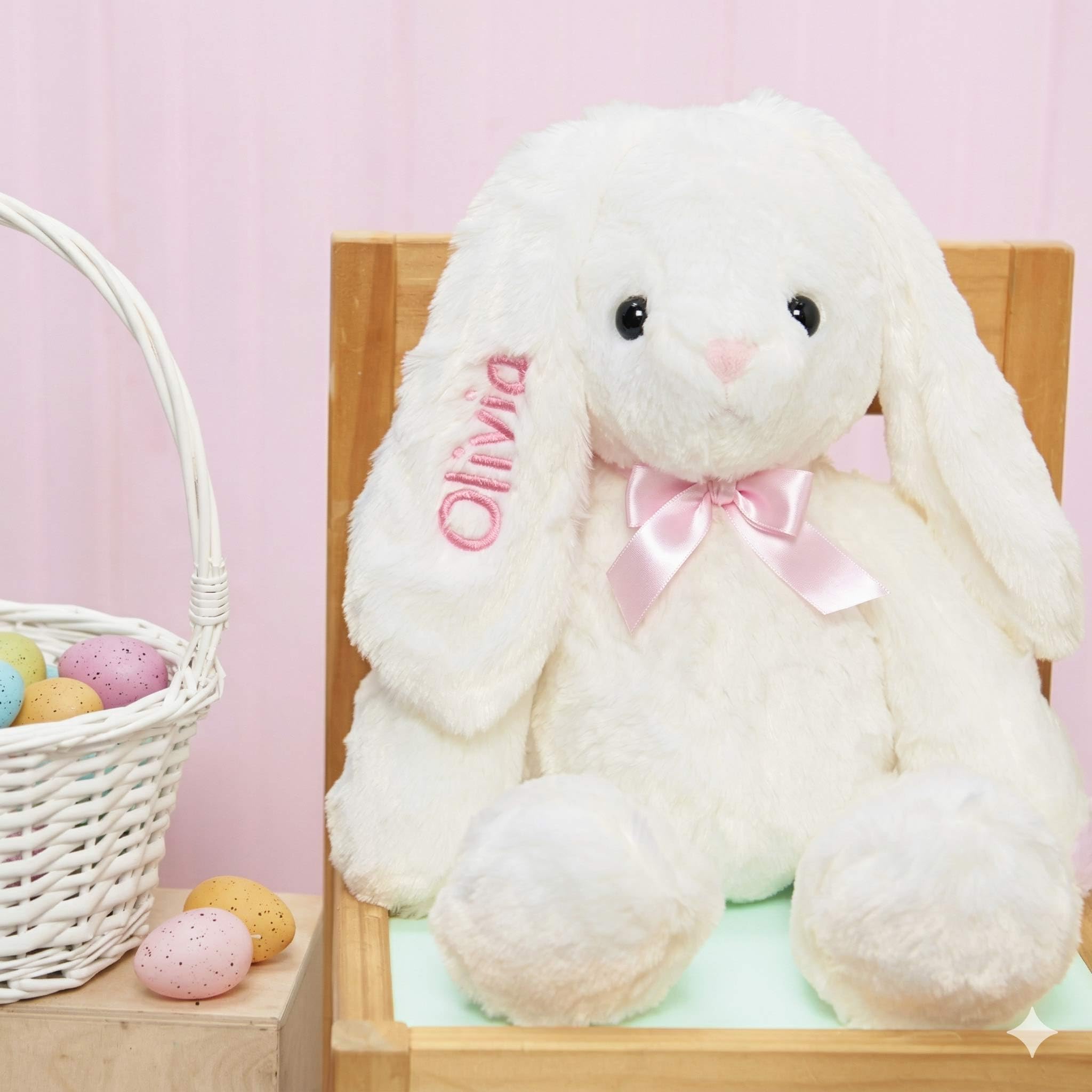 DIBSIES Personalized Hoppity Floppity Bunny 18" (Pink)