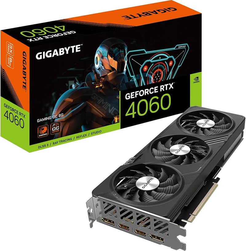 Gigabyte RTX 4060 EAGLE OC 8GB GDDR6 Graphics Card PCI-E 4.0 2550MHz DLSS 3
