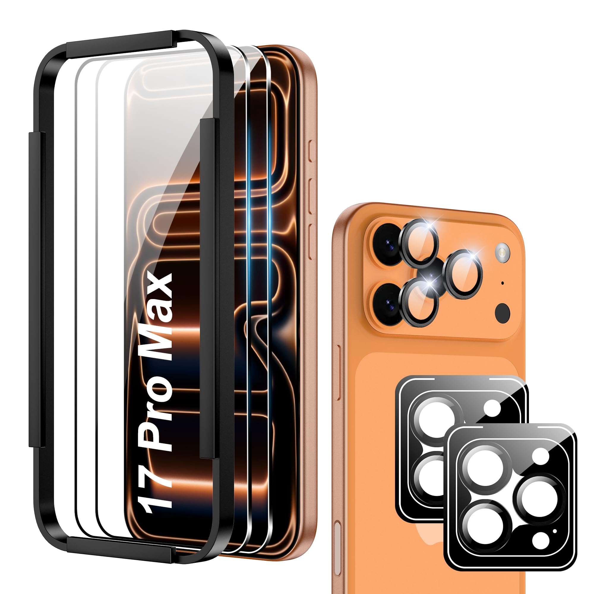 Photo 1 of Suttkue for iPhone 17 Pro Max AR screen protector 6.9" with Camera Lens Protector,Mohs hardness 5H Anti-Scratch Tempered Glass flim, with[ Alignment Frame] Case Friendly,Anti-Scratch Transparent HD