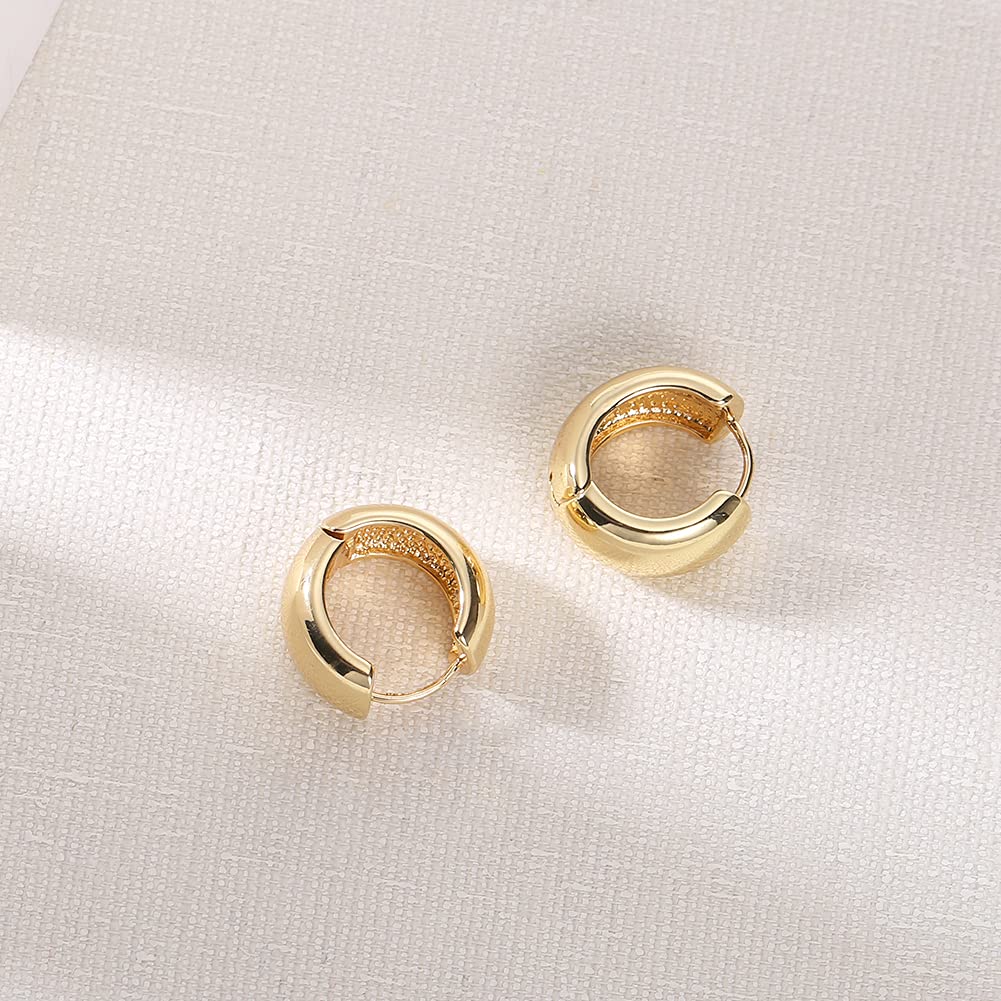 Chunky Gold Hoop Earrings
