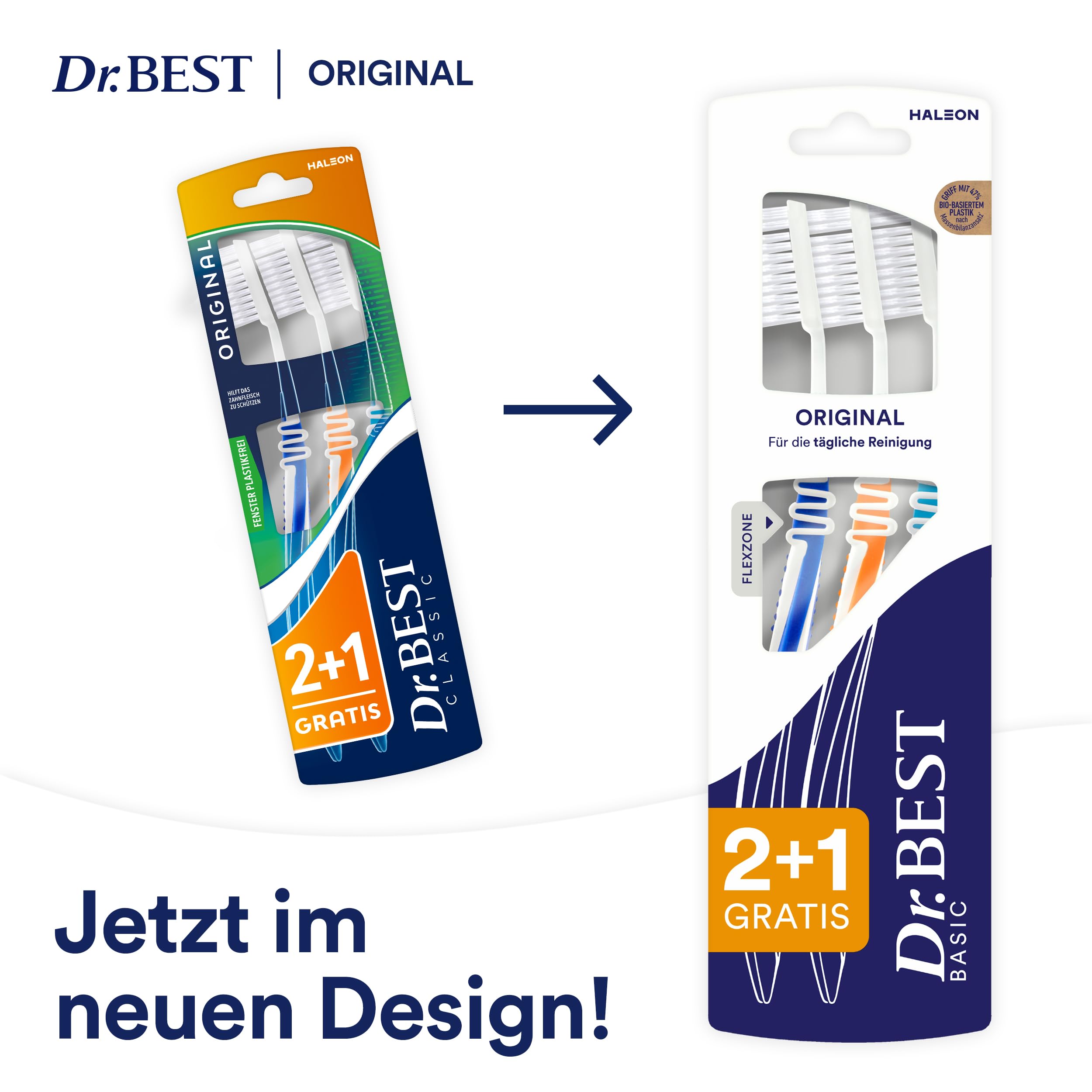 Spezialfederung: Die Flex-Zone ist eine Entwicklung der Dr.BEST Forschung. Sie gibt bei zu starkem Druck nach und hilft so, Ihr Zahnfleisch vor Verletzungen zu schützen. 2