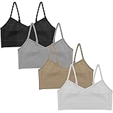 Popular Cotton Girls Training Bra - Crop Cami Training Bras for Girls with Adjustable Straps. Cotton Bra Pack.