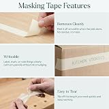 WINSOME Masking Tape 50m x 18mm White Low Tack Painters Decorating Watercolour view 3