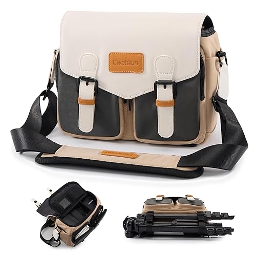 Cwatcun Camera Shoulder Bag Compact Camera Case, Small Waterproof