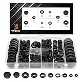 Vrupin 188 Pcs Rubber Grommets Kit - Rubber Washers