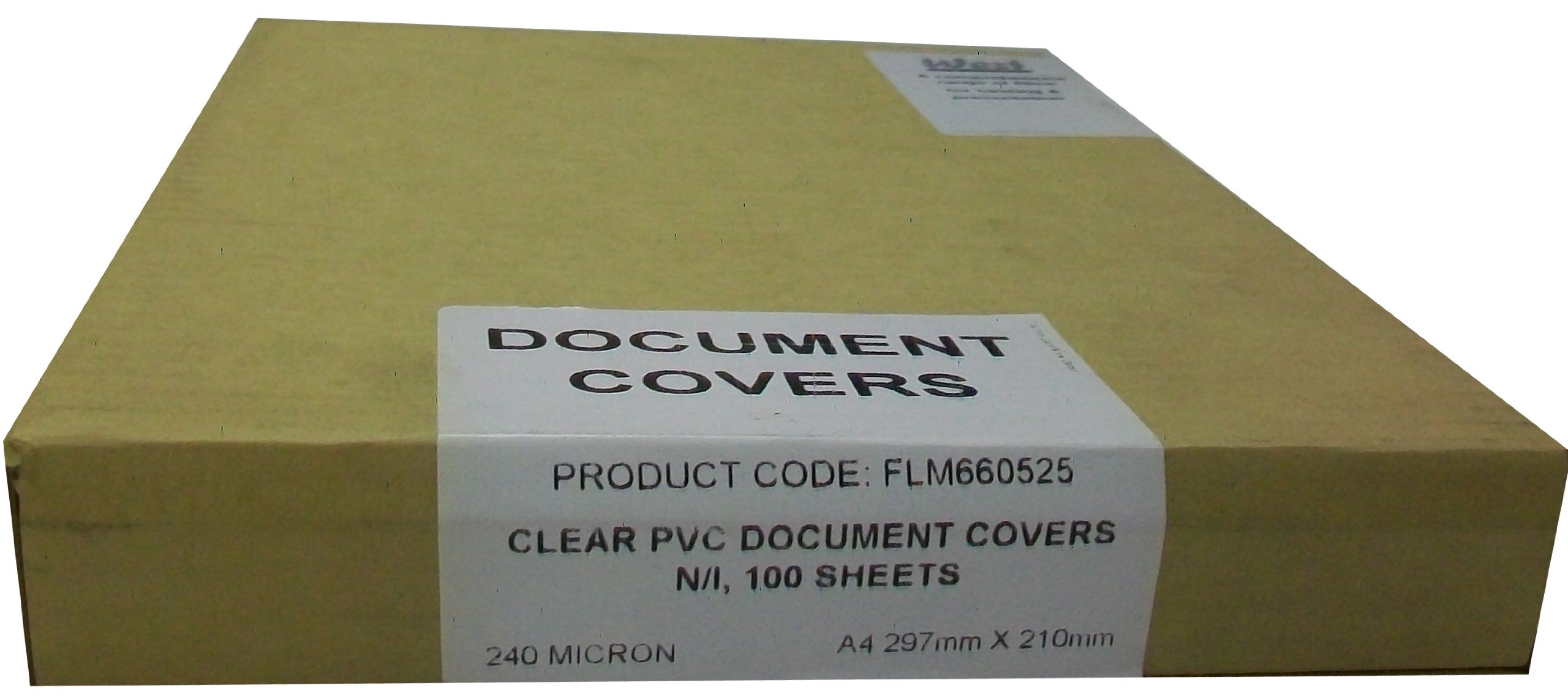 West A4 .240mm PVC Non Interleaved Document Covers - Clear (Pack of 100)