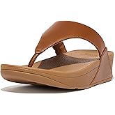FitFlop Lulu Leather Toe-Post Sandals, Color: Light Tan, Size: 11 (I88-592-090)