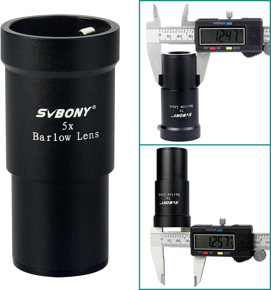 Svbony Barlow Lens 5x, 1.25 inches Aluminum Alloy Barlow Full Multi Coated - Image 5