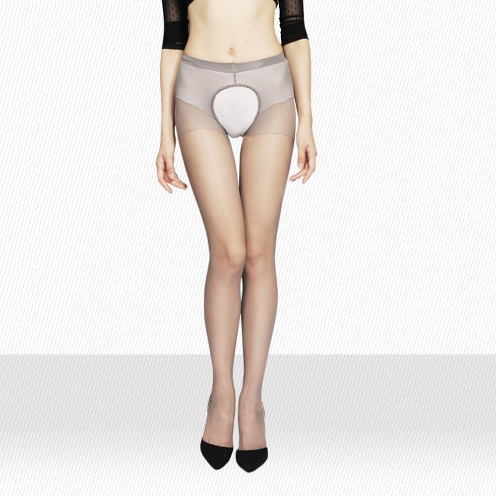 Anti-hook summer lady fun free off the file hollow stockings black long pants socks (color : GRAY)