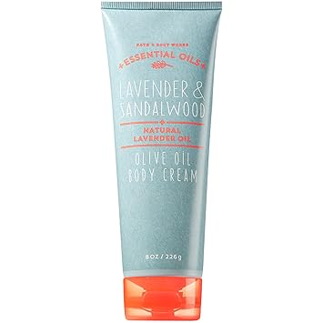 Bath Body Works Lavender Sandalwood Olive Oil Body Cream 8 Ounce 226 Gram