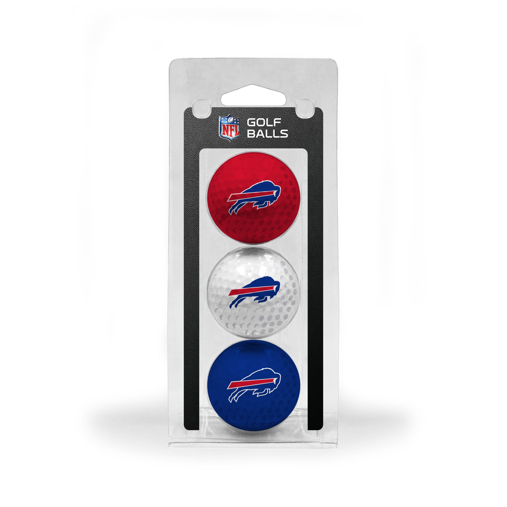 Team Golf NFL Buffalo Bills 3 Golf Ball Pack Regulation Size Golf Balls, 3 Pack, Full Color Durable Team Imprint