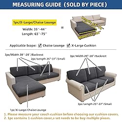 Eismodra Sectional Couch Covers Chaise Cushion