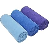 SINLAND Multi-purpose Microfibre Fast Drying Travel Gym Towels 3-pack