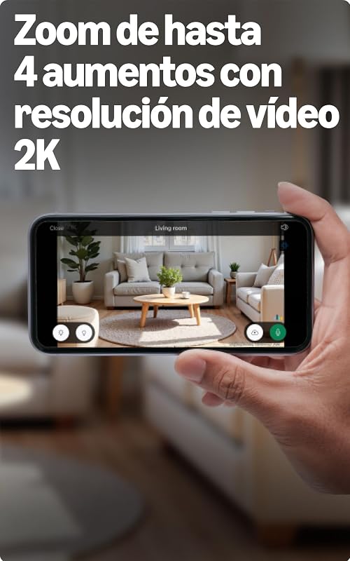 Câmara Blink Mini 2K+ (última geração) | Câmara de segurança doméstica com ficha, resolução de vídeo 2K, zoom 4x, visão noturna a cores | Compatível com Alexa | 1 câmara - Branca