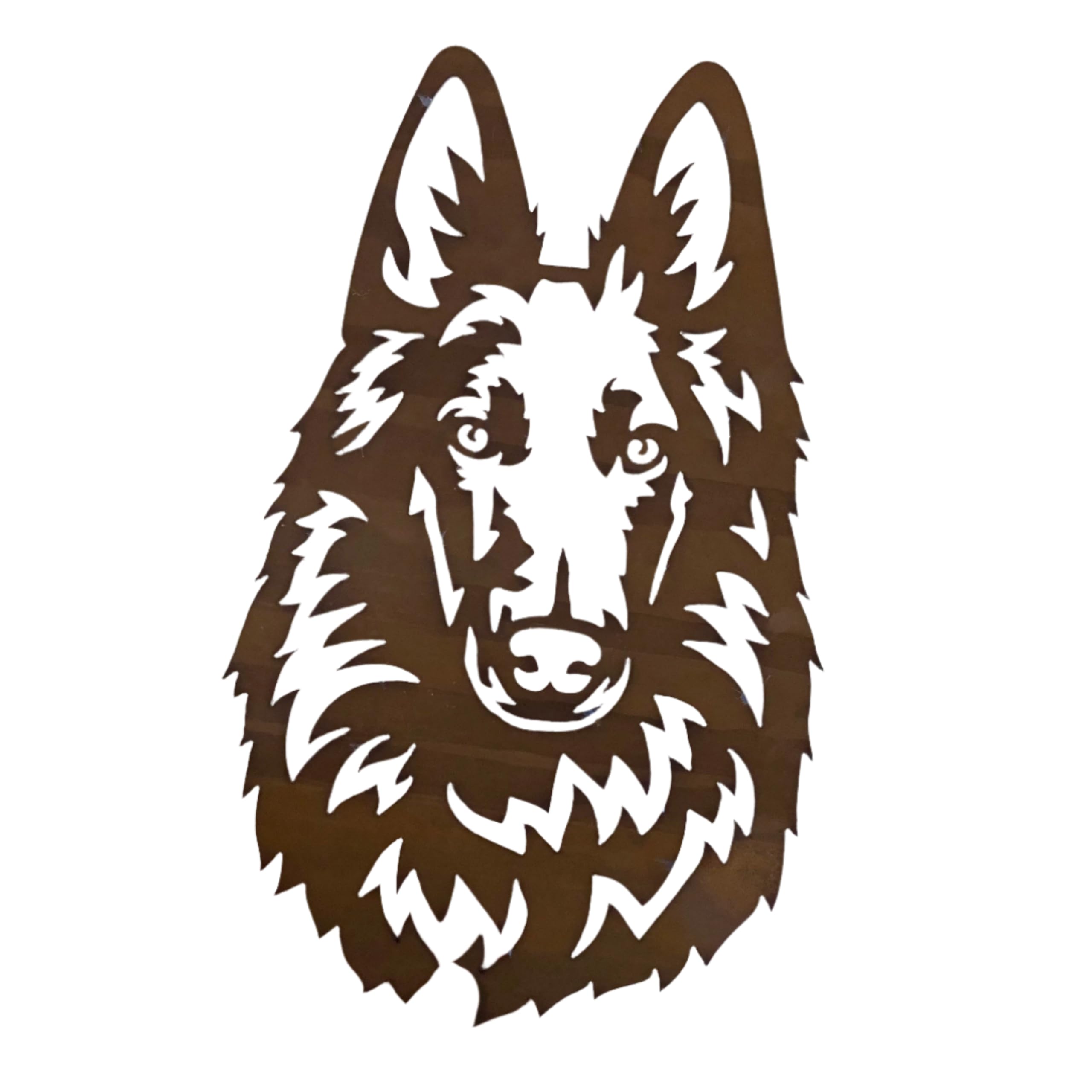 Image Industry Belgian Shepherd Dog Garden Art Sculpture/Garden Ornament/Rusty Metal Dog/Metal Garden Sculpture/Metal Art (Small 180mm x 300mm)