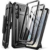SUPCASE for Samsung Galaxy S25 Case with Stand (Unicorn Beetle Pro), [2 Front Frames] [Built-in Screen Protector & Belt-Clip] Military-Grade Protection Rugged Phone Case for Galaxy S25 6.2", Black