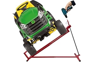 MTPLUM Lawn Mower Lift Jack-890 Lbs Capacity Lifting Platform Telescopic Maintenance Jack Tools Repair Bracket for Garden Tractors and Riding Lawn Mowers with Manual Handle & Power Tool Extension Handle