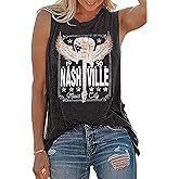Country Music Tshirt Tops Women Guitar Graphic Shirt Casual Rock Band Shirt Vintage Letter Printed Country Concert Tops