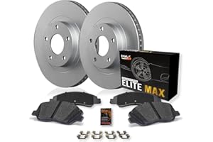 Max Advanced Brakes Rear Brake Kit For 2005 Chevy Uplander FWD Saturn Relay Buick Terraza Pontiac Montana Replacement Geomet Coated OE Disc Brake Rotors and Ceramic Brake Pads