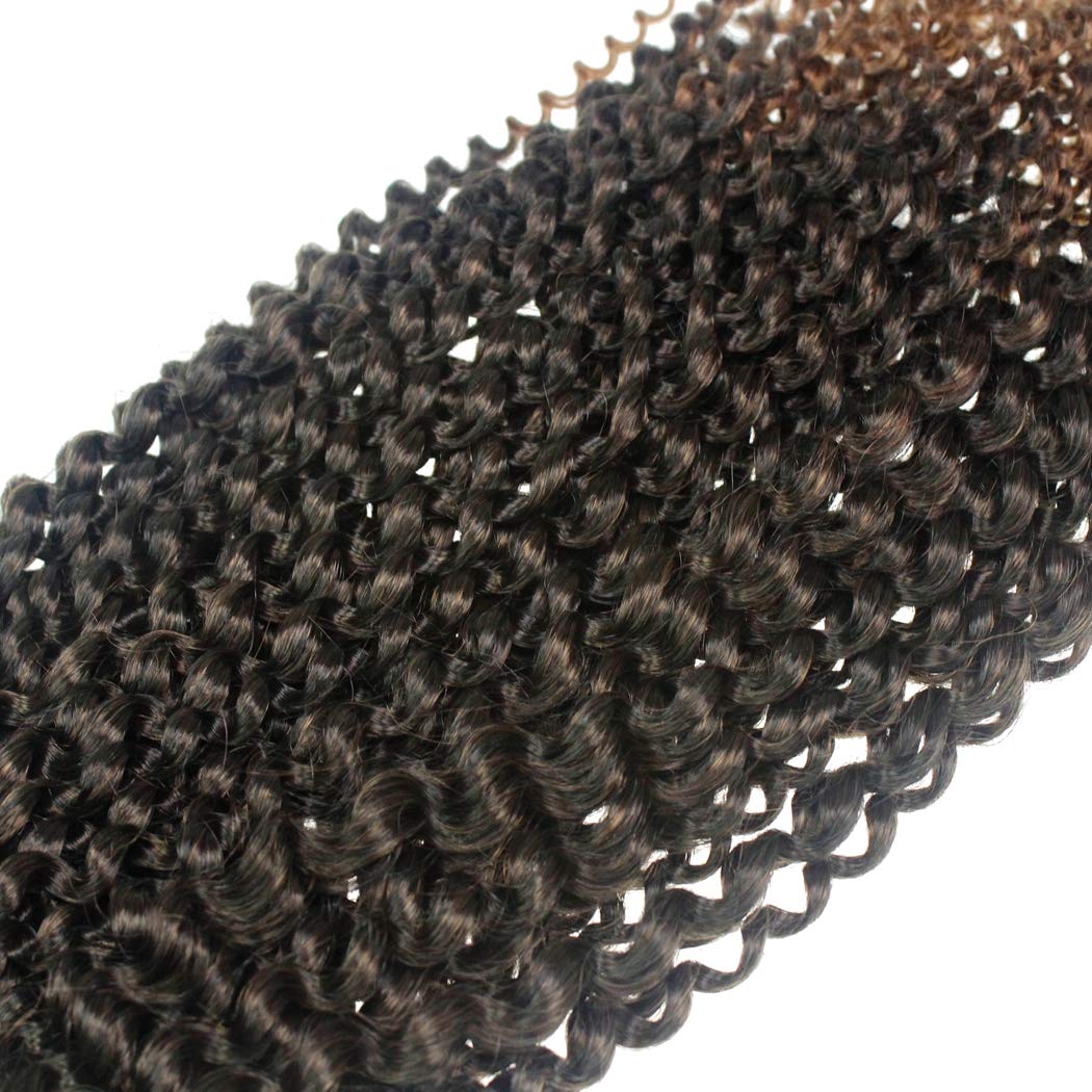 7 Packs Passion Twist Hair 18 Inch Water Wave Synthetic Braids for Passion Twist Crochet Braiding Hair Goddess Locs Long Bohemian Locs Hair (22Strands/Pack, T30#)