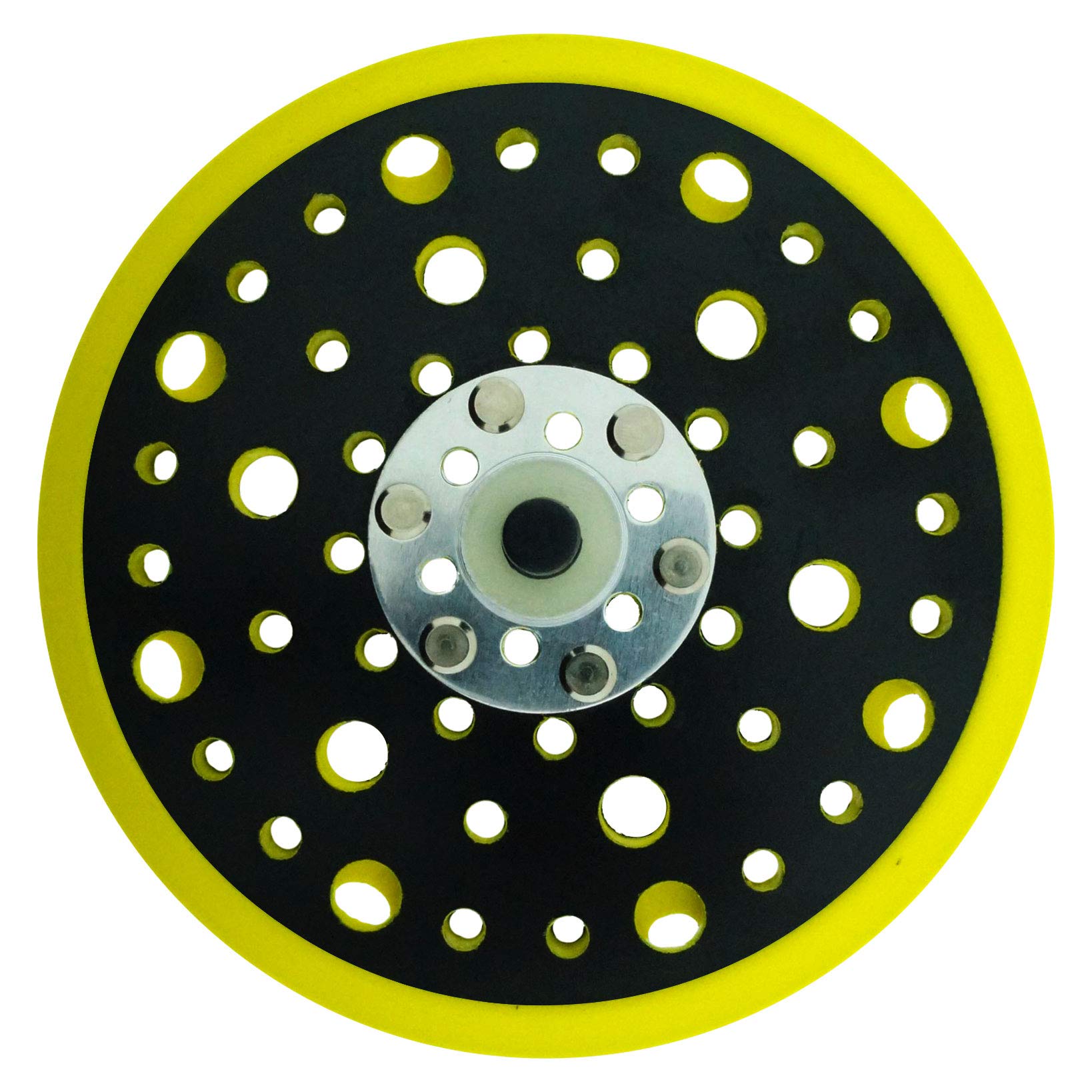 1 x SabreCut OSSCDA001 150mm 5/16 Thread 54 Hole Medium Density Random Orbital Sander Hook & Loop Backing Pad Compatible with Mirka CEROS DEROS