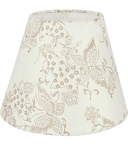 TOOTOO STAR Printed Lampshade – 6'' Top X 10'' Bottom X 7.5'' High, Spider Fitter For Table Lamps & Wall Sconces