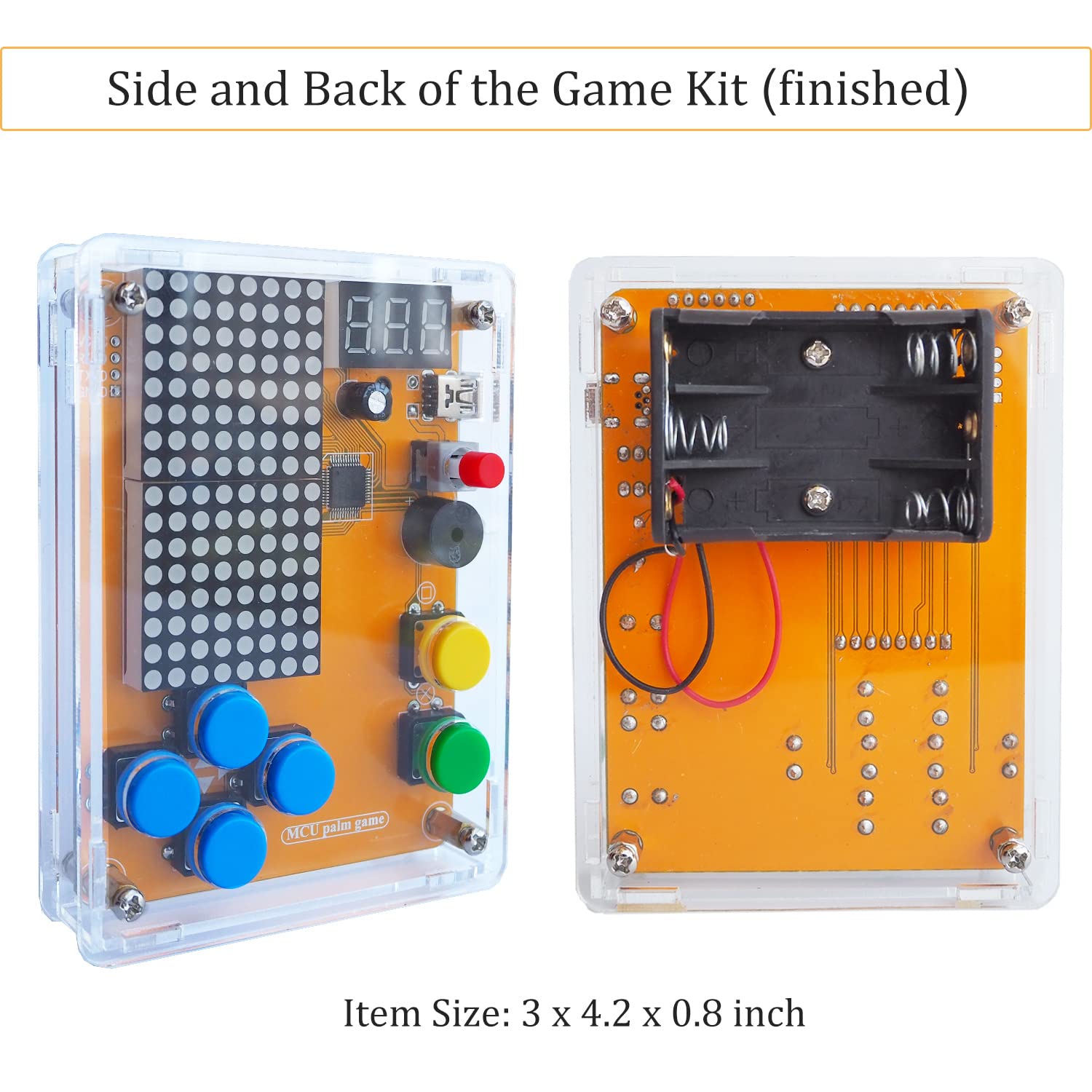 DIY Solder Project Game Kit with 5 Retro Classic Games for Electronic Soldering Practice and Learning, Comfortable Acrylic Case and Handheld Size, Ideal Gift for Family and Friends by VOGURTIME